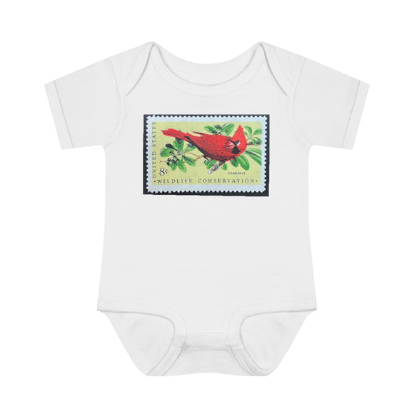 Cardinal Stamp Baby Onesie