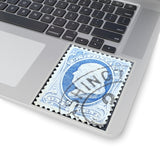 Ben Franklin Blue Stamp Sticker