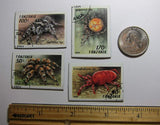 Spiders Recycled Postage Stamp Magnet Set #75