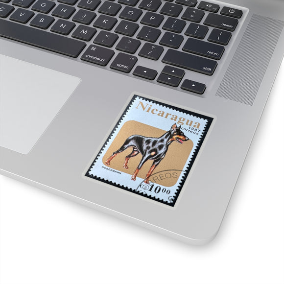 Doberman Dog Stamp Sticker