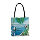 Japanese Flower & Coast Tote Bag