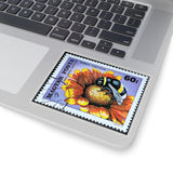 Bee on Flower Stamp Sticker