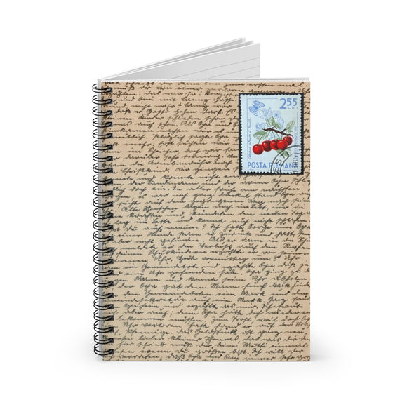 Cherry Stamp Spiral Notebook