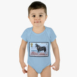 Shire Horse Stamp Baby Onesie