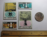 Chess Recycled Postage Stamp Magnet Set #J73