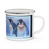 Imperial Penguin - Romania Vintage Postage Stamp Enamel Camping Mug