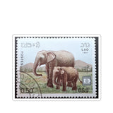 Elephants Stamp Sticker