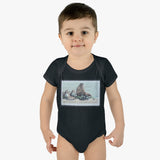 Fur Seal Stamp Baby Onesie