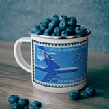 Air Force Vintage Postage Stamp Enamel Camping Mug