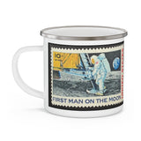Man on the Moon Stamp Enamel Mug