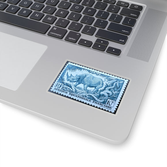 Blue Rhino Stamp Sticker