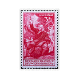 Ben Franklin Stamp Sticker