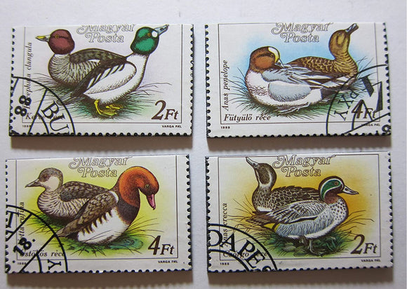 Duck Recycled Postage Stamp Magnet Set #577
