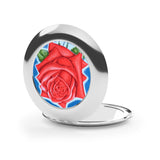 Red Rose Compact Travel Mirror