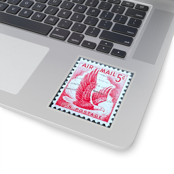 Red Eagle Stamp Sticker