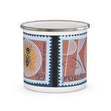 Ant Insect Vintage Postage Stamp Enamel Camping Mug