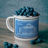 Columbia University 1954 vVintage Postage Stamp Enamel Camping Mug