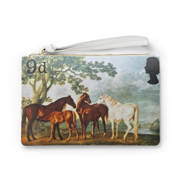 Wild Horses Stamp Clutch Bag