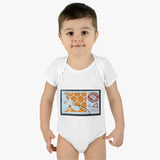 Honey Comb Stamp Baby Onesie