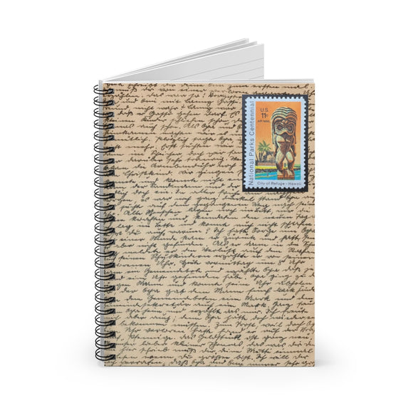 Hawaii Stamp Spiral Notebook