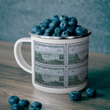 White House 1950 Stamp Enamel Mug