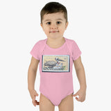 Pelican Stamp Baby Onesie