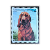 Blood Hound Dog Stamp Sticker