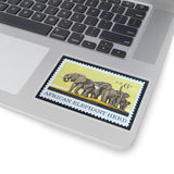 Elephant Herd Stamp Sticker