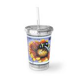 Sunflower Bee Acrylic Cup