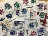 50 snowflake postage stamps