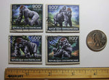 Gorilla Recycled Postage Stamp Magnet Set #76