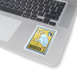 Oyster Island Yellow Stamp Sticker