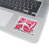 Red Air Mail Stamp Sticker