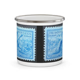 National Guard Vintage Postage Stamp Enamel Camping Mug