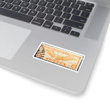 Air Mail Yellow Stamp Sticker