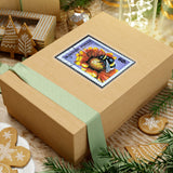 Bee on Flower Stamp Sticker