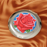 Red Rose Compact Travel Mirror