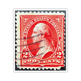 Red Two Cents Stamp Sticker