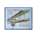 Plane Poland Stamp Sticker