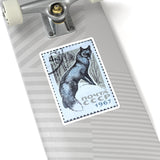 Black Fox Stamp Sticker