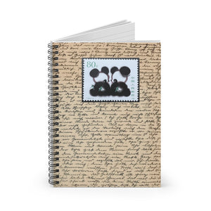 Panda Bear Stamp Spiral Notebook