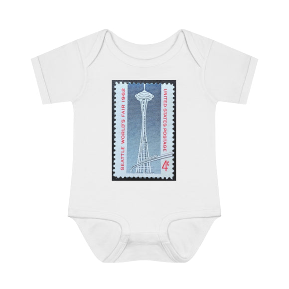 Seattle Washington Stamp Baby Onesie