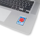 Red Rose Stamp Sticker