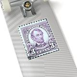 Purple Lincoln Stamp Sticker