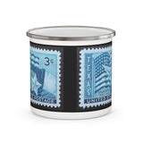 Texas State Stamp Enamel Mug