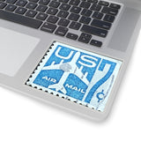 Blue Air Mail Stamp Sticker