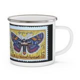 Moth Stamp Enamel Mug