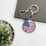 American Flag Keyring