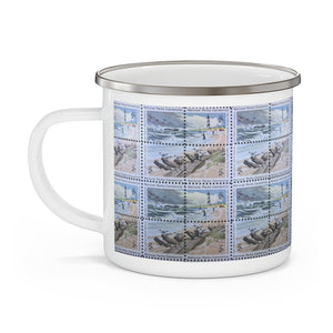Cape Hatteras Stamp Enamel Mug