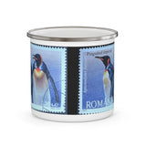 Imperial Penguin - Romania Vintage Postage Stamp Enamel Camping Mug